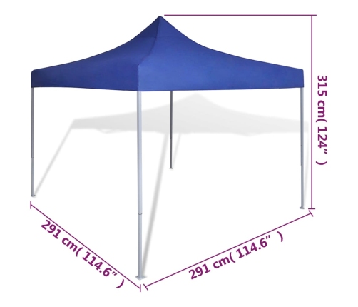 Cenador plegable azul 3x3 m