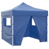 Cenador plegable azul con 4 paredes 3x3 m