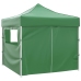 Cenador plegable verde con 4 paredes 3x3 m