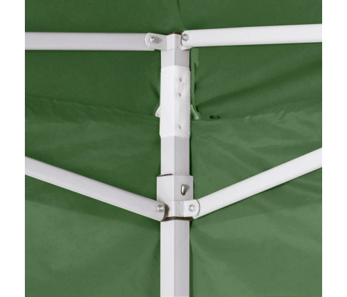 Cenador plegable verde con 4 paredes 3x3 m