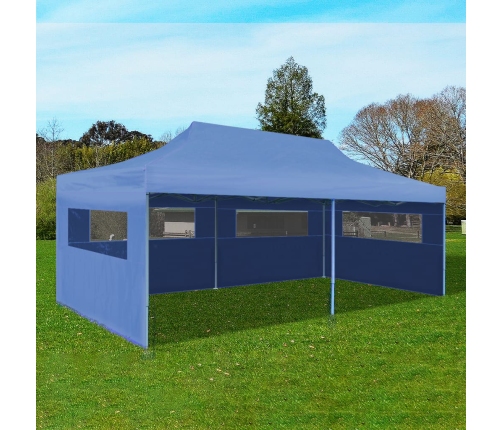 Carpa plegable pop-up azul 3x6 m