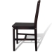 Sillas de comedor 6 unidades madera de pino marrón oscuro
