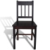 Sillas de comedor 6 unidades madera de pino marrón oscuro