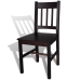 Sillas de comedor 6 unidades madera de pino marrón oscuro