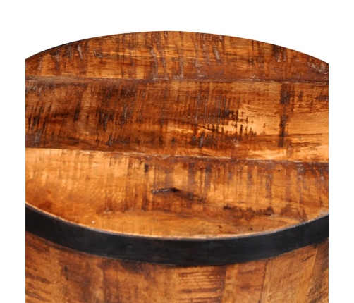 Taburete con forma de reloj de arena madera de mango rugosa