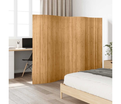 Biombo divisor bambú natural 250x165 cm