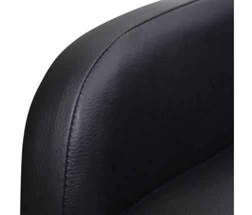 Sillón plegable de cuero sintético negro