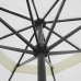 Sombrilla de jardín con base portátil aluminio blanco