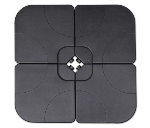 Sombrilla de jardín con base portátil aluminio blanco