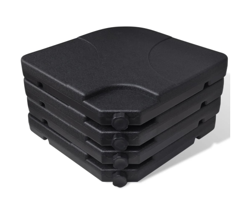 Sombrilla de jardín con base portátil aluminio blanco