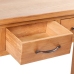 vidaXL Mesa consola con 2 cajones madera maciza de roble 83x30x73 cm