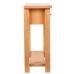 vidaXL Mesa consola con 2 cajones madera maciza de roble 83x30x73 cm