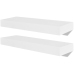 Estantes flotantes de pared 2 uds MDF blanco para libros/DVD