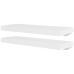 Estantes flotantes de pared 2 uds MDF blanco para libros/DVD