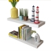 Estantes flotantes de pared 2 uds MDF blanco para libros/DVD