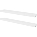 Estantes flotantes de pared 2 uds MDF blanco para libros/DVD