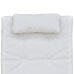 Diván con almohada de cuero sintético blanco