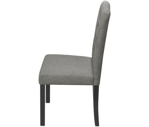 Sillas de comedor giratorias 4 unidades tela gris