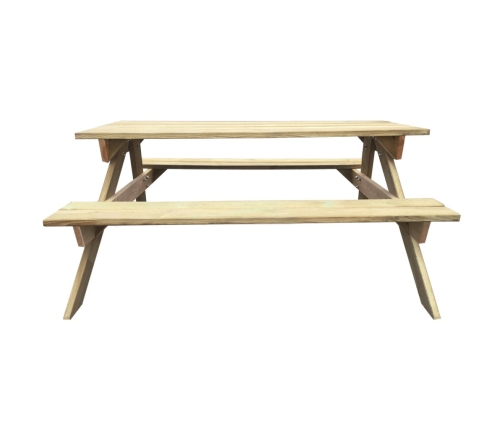 Mesa de picnic de madera de pino 150x135x71,5 cm