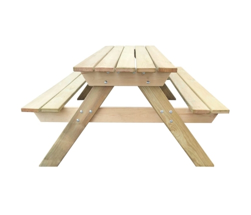 Mesa de picnic de madera de pino 150x135x71,5 cm