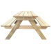 vidaXL Mesa de picnic de madera de pino 150x135x71,5 cm