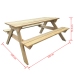 Mesa de picnic de madera de pino 150x135x71,5 cm