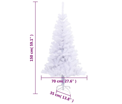 Árbol de Navidad artificial con soporte 380 ramas 150 cm