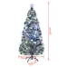 Árbol de Navidad artificial con soporte/LED fibra óptica 150 cm