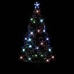 Árbol de Navidad artificial con soporte/LED fibra óptica 210 cm