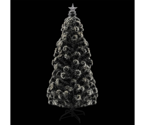 Árbol de Navidad artificial con soporte/LED fibra óptica 210 cm