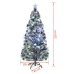 Árbol de Navidad artificial con soporte/LED fibra óptica 210 cm