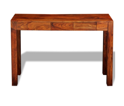 Mesa consola con 3 cajones madera maciza Sheesham 80 cm