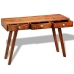 Mesa consola con 3 cajones madera maciza sheesham 76 cm