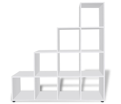 Estantería librería en forma de escalera 142 cm blanca