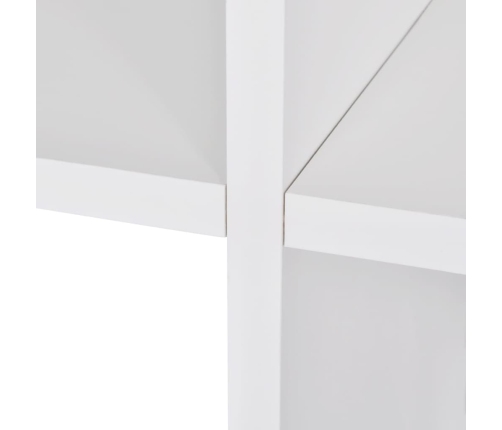 Estantería librería en forma de escalera 142 cm blanca