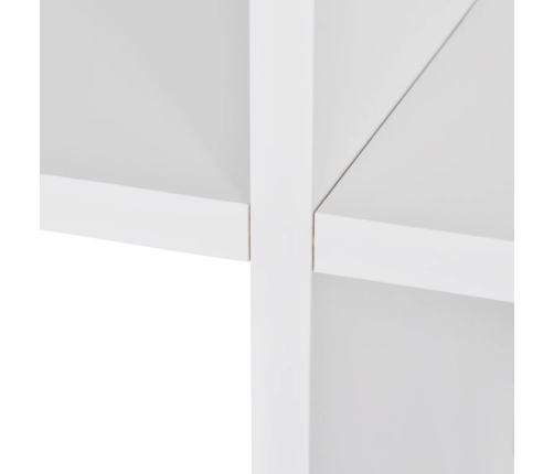 Estantería librería en forma de escalera 107 cm blanca