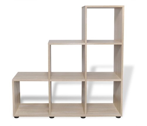 Estantería librería en forma de escalera 107 cm blanca