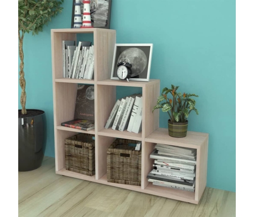 Estantería librería en forma de escalera 107 cm blanca