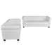 Sofás Chesterfield de 2 y 3 plazas cuero sintético blanco