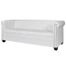 Sofás Chesterfield de 2 y 3 plazas cuero sintético blanco