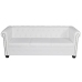 Sofás Chesterfield de 2 y 3 plazas cuero sintético blanco