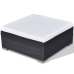 Set muebles de jardín 6 piezas y cojines ratán sintético negro