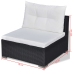 Set muebles de jardín 10 piezas y cojines ratán sintético negro