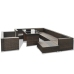 Set muebles de jardín 10 pzas y cojines ratán sintético marrón