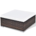 Set muebles de jardín 10 pzas y cojines ratán sintético marrón