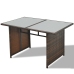 Set muebles de jardín 10 pzas y cojines ratán sintético marrón
