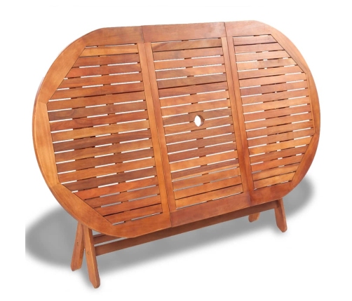 Set de comedor de jardín 7 piezas madera maciza de acacia