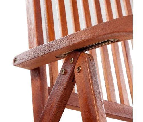 Set de comedor de jardín 7 piezas madera maciza de acacia