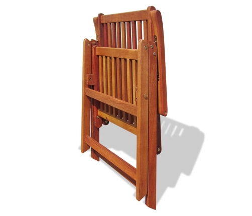 Set de comedor de jardín 7 piezas madera maciza de acacia