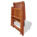 Set de comedor de jardín 7 piezas madera maciza de acacia